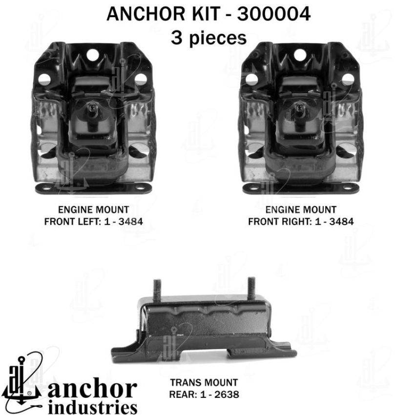 ANCHOR MOUNTS 300004 ENGINE MNT KIT