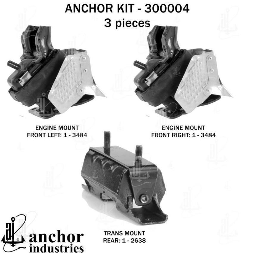 ANCHOR MOUNTS 300004 ENGINE MNT KIT