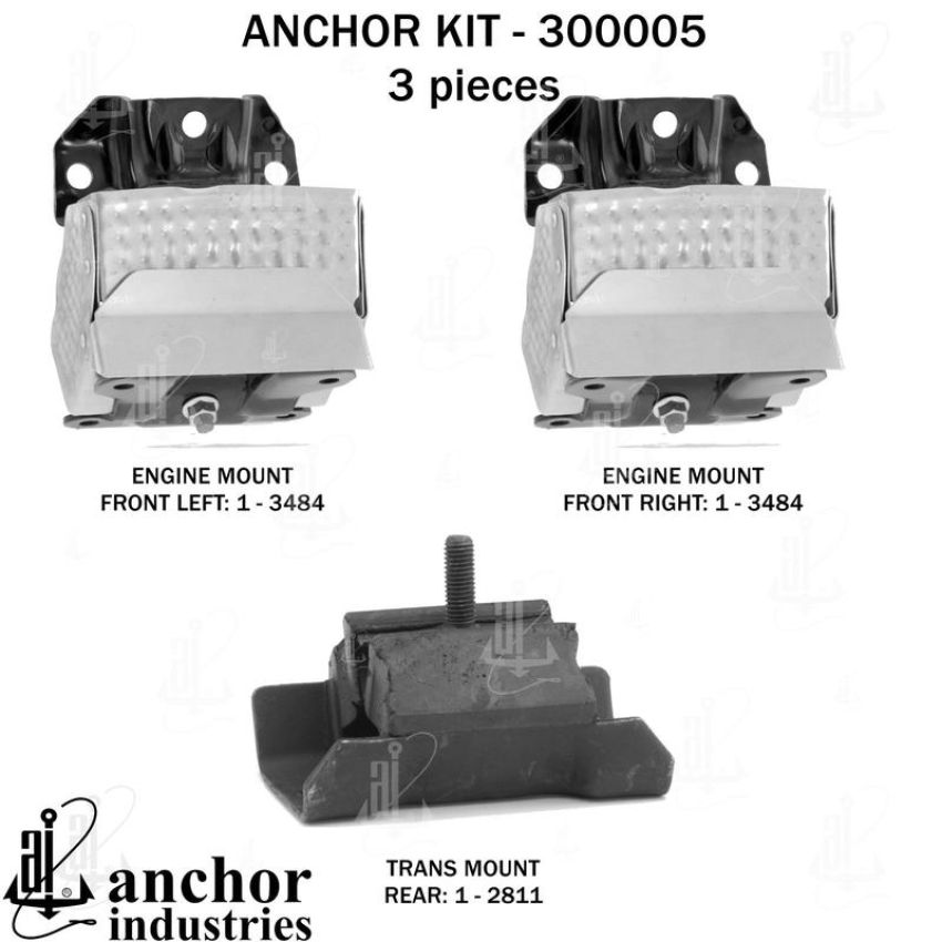 ANCHOR MOUNTS 300005 ENGINE MNT KIT