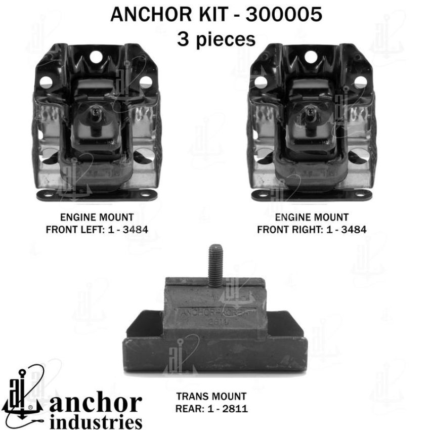 ANCHOR MOUNTS 300005 ENGINE MNT KIT