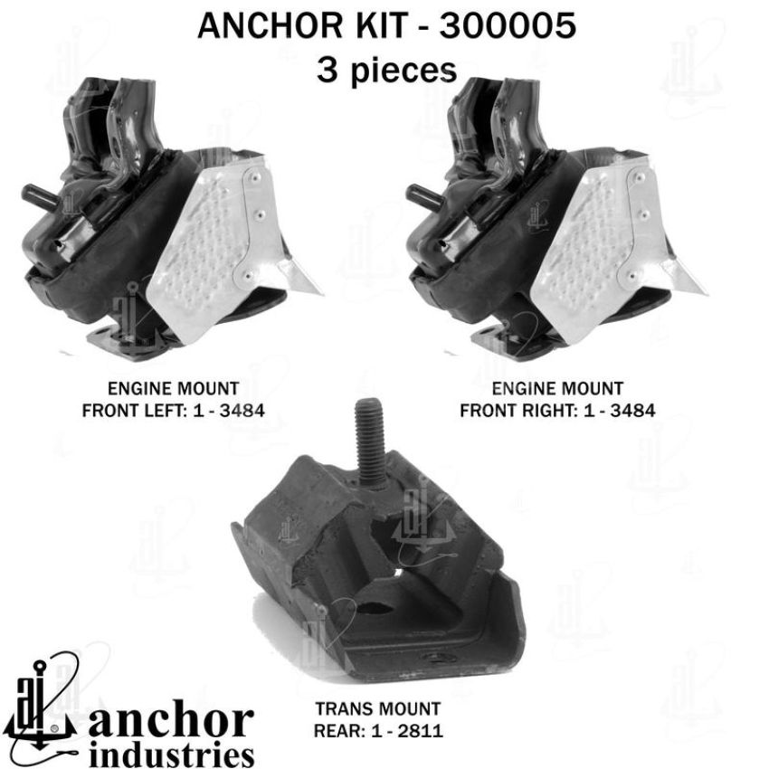 ANCHOR MOUNTS 300005 ENGINE MNT KIT