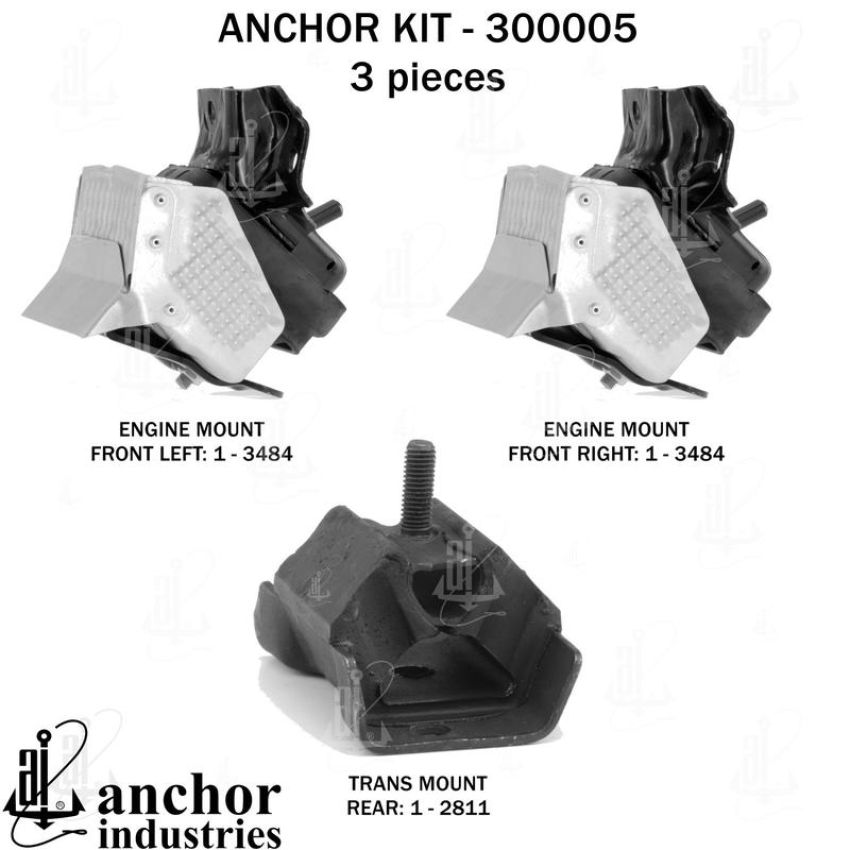 ANCHOR MOUNTS 300005 ENGINE MNT KIT
