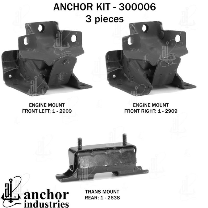 ANCHOR MOUNTS 300006 ENGINE MNT KIT
