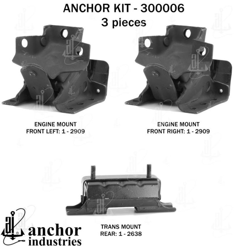 ANCHOR MOUNTS 300006 ENGINE MNT KIT