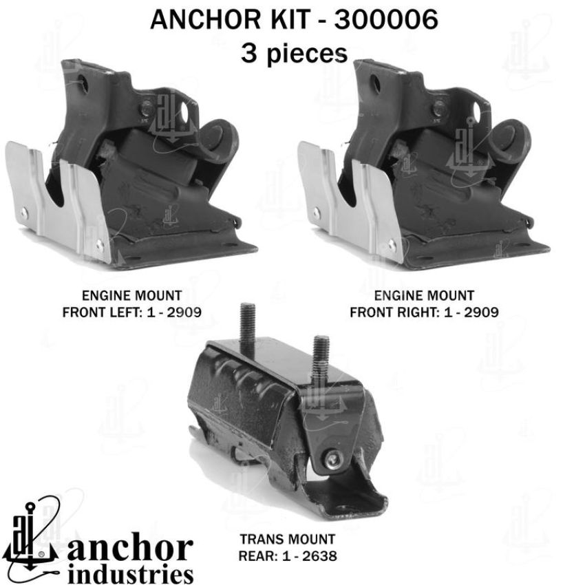 ANCHOR MOUNTS 300006 ENGINE MNT KIT