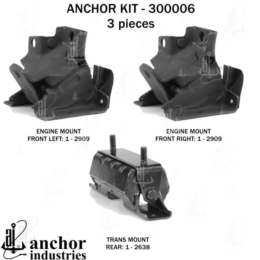 ANCHOR MOUNTS 300006 ENGINE MNT KIT