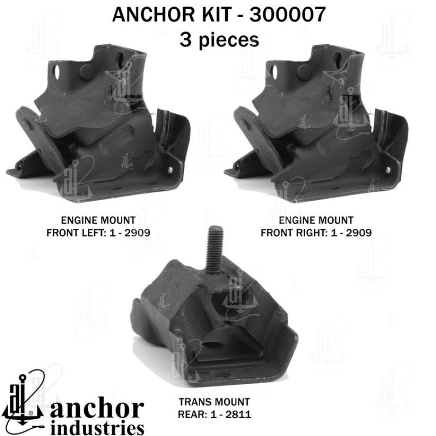 ANCHOR MOUNTS 300007 ENGINE MNT KIT