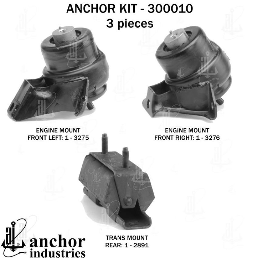 ANCHOR MOUNTS 300010 ENGINE MNT KIT