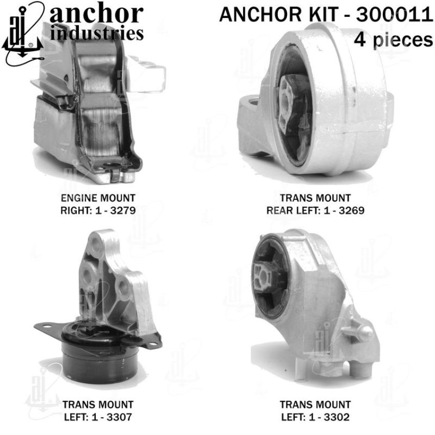 ANCHOR MOUNTS 300011 ENGINE MNT KIT