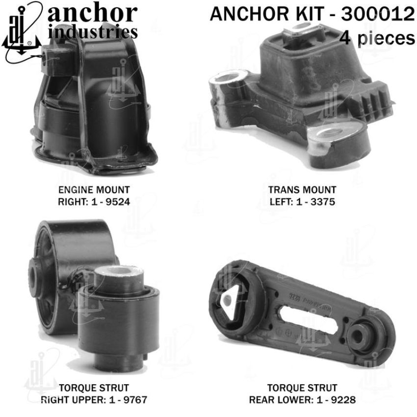 ANCHOR MOUNTS 300012 ENGINE MNT KIT