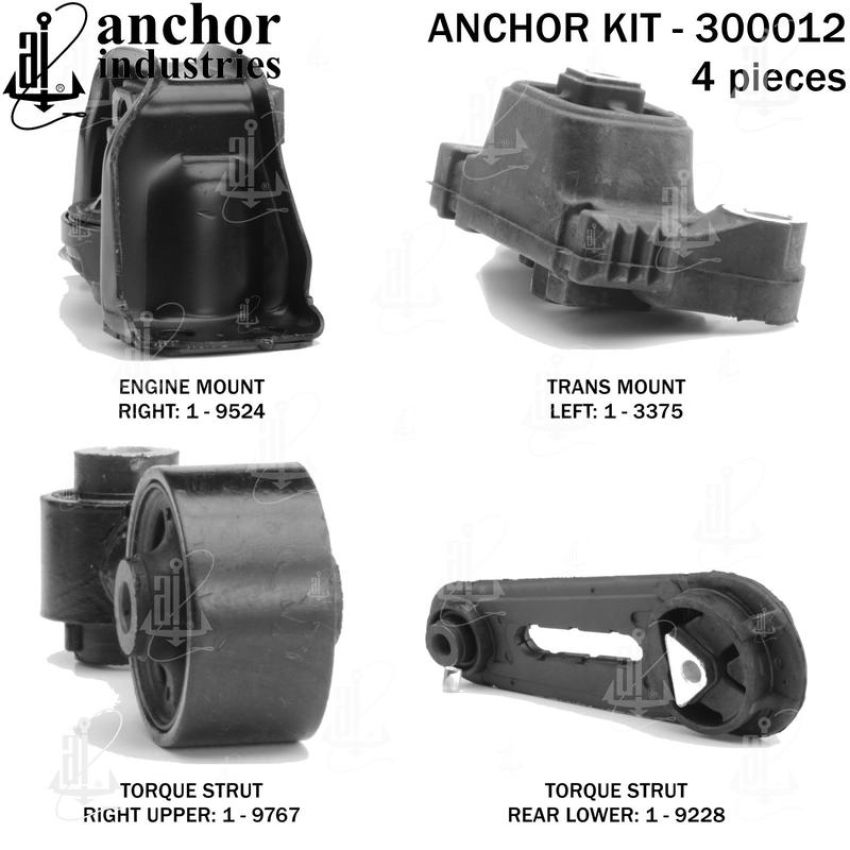 ANCHOR MOUNTS 300012 ENGINE MNT KIT