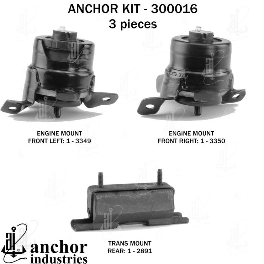 ANCHOR MOUNTS 300016 ENGINE MNT KIT