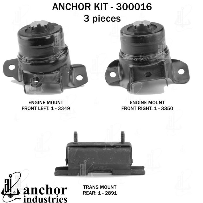 ANCHOR MOUNTS 300016 ENGINE MNT KIT