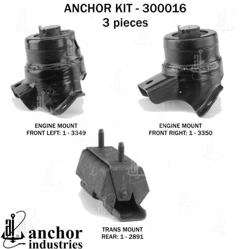 ANCHOR MOUNTS 300016 ENGINE MNT KIT