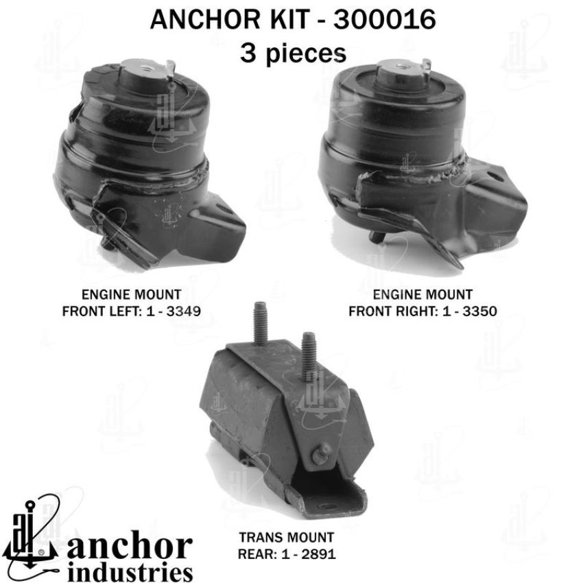 ANCHOR MOUNTS 300016 ENGINE MNT KIT