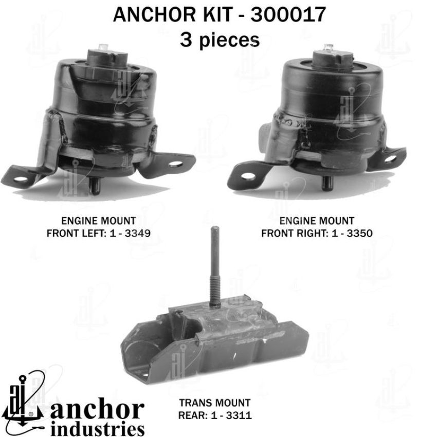 ANCHOR MOUNTS 300017 ENGINE MNT KIT