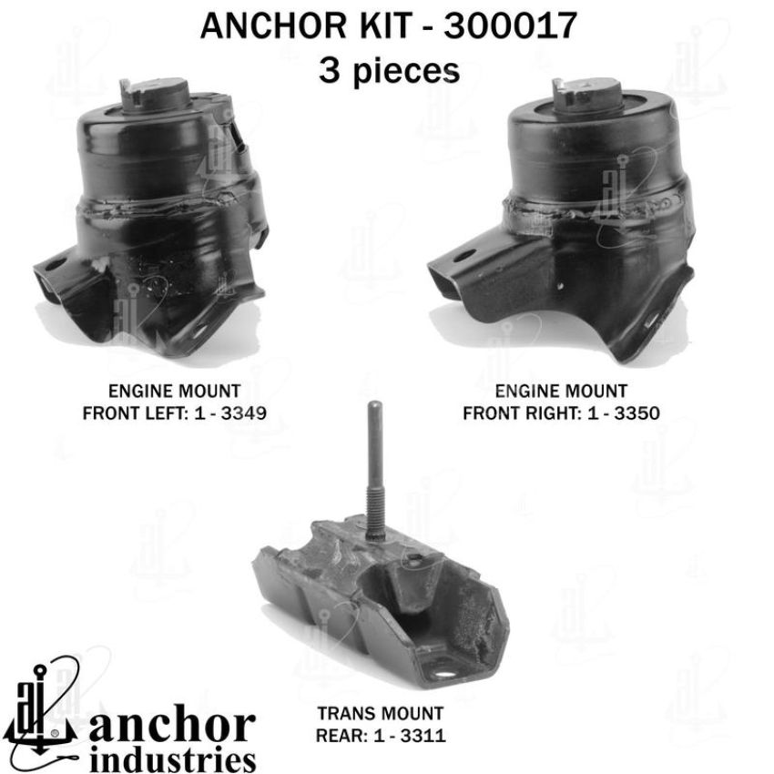 ANCHOR MOUNTS 300017 ENGINE MNT KIT