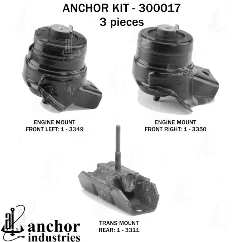 ANCHOR MOUNTS 300017 ENGINE MNT KIT