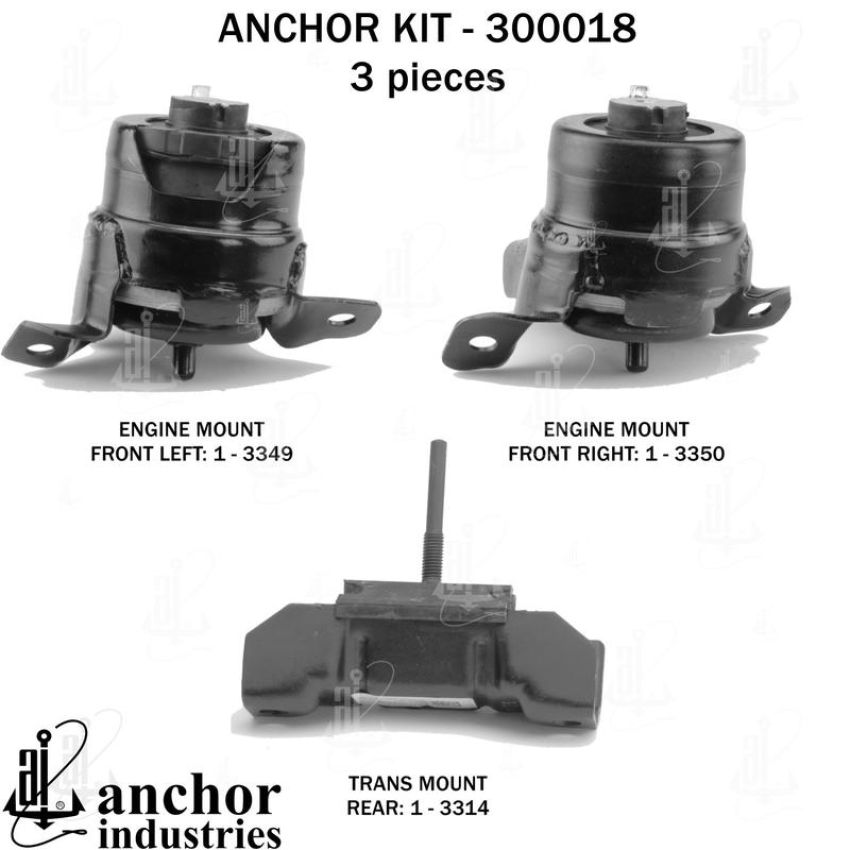ANCHOR MOUNTS 300018 ENGINE MNT KIT