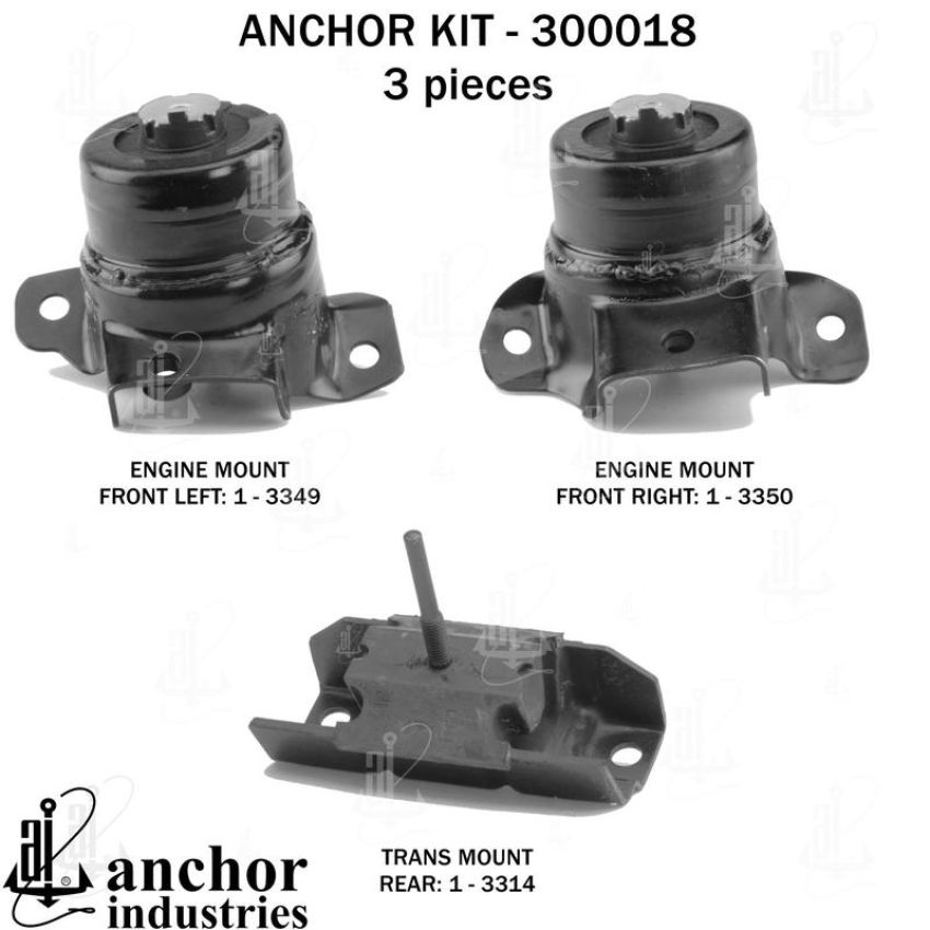 ANCHOR MOUNTS 300018 ENGINE MNT KIT
