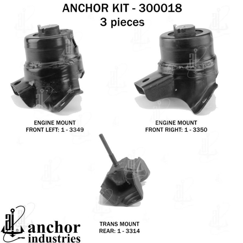 ANCHOR MOUNTS 300018 ENGINE MNT KIT
