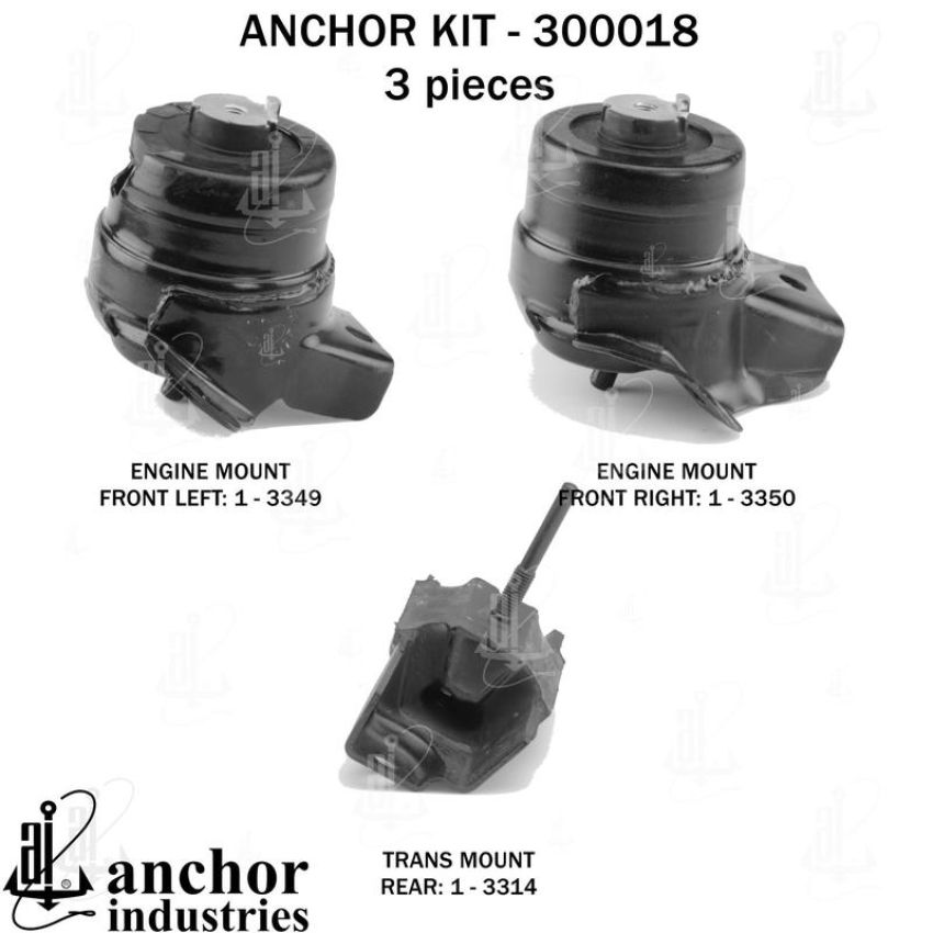 ANCHOR MOUNTS 300018 ENGINE MNT KIT