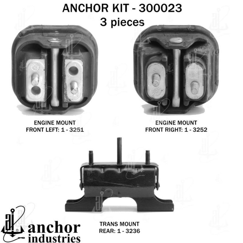 ANCHOR MOUNTS 300023 ENGINE MNT KIT