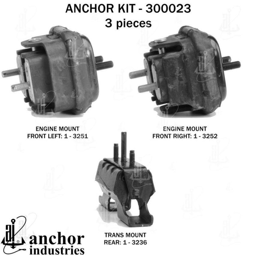 ANCHOR MOUNTS 300023 ENGINE MNT KIT