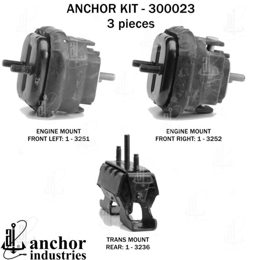 ANCHOR MOUNTS 300023 ENGINE MNT KIT