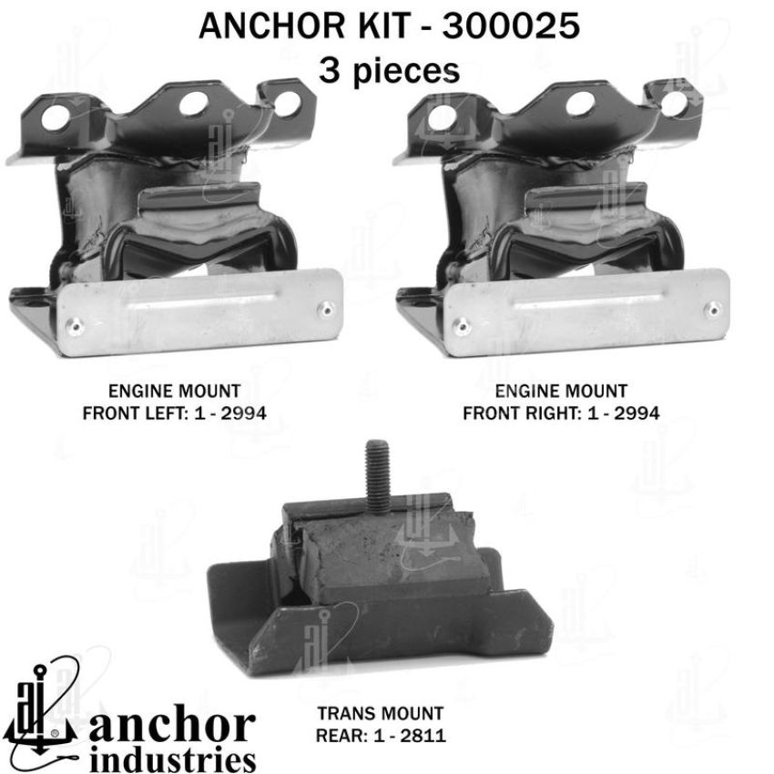 ANCHOR MOUNTS 300025 ENGINE MNT KIT