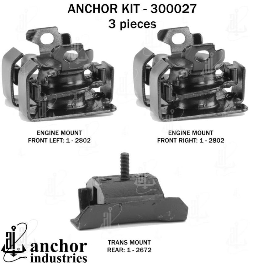 ANCHOR MOUNTS 300027 ENGINE MNT KIT