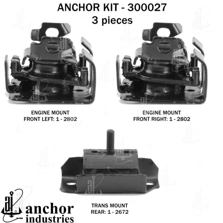 ANCHOR MOUNTS 300027 ENGINE MNT KIT