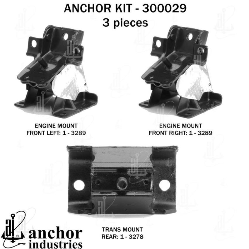 ANCHOR MOUNTS 300029 ENGINE MNT KIT