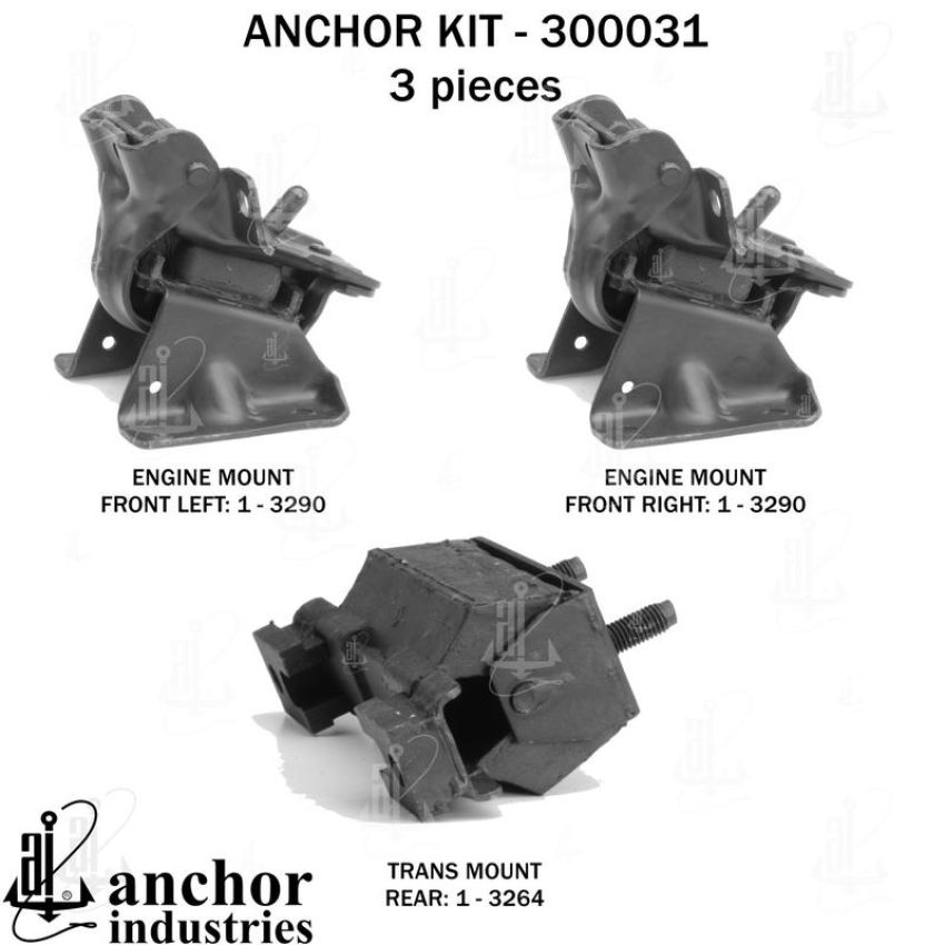 ANCHOR MOUNTS 300031 ENGINE MNT KIT