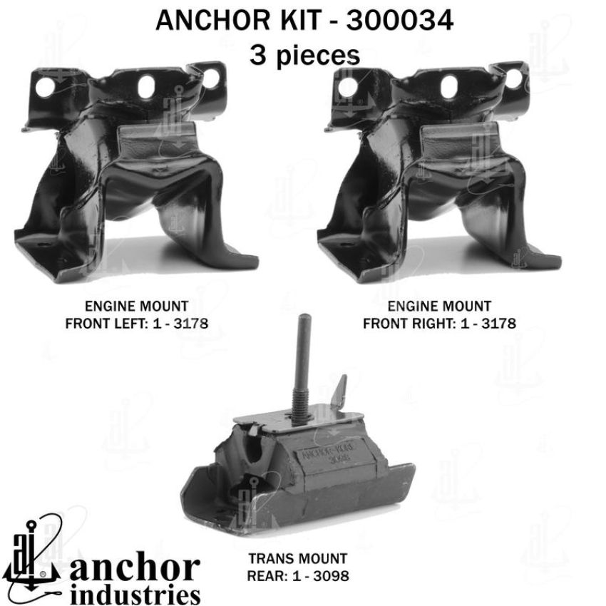 ANCHOR MOUNTS 300034 ENGINE MNT KIT