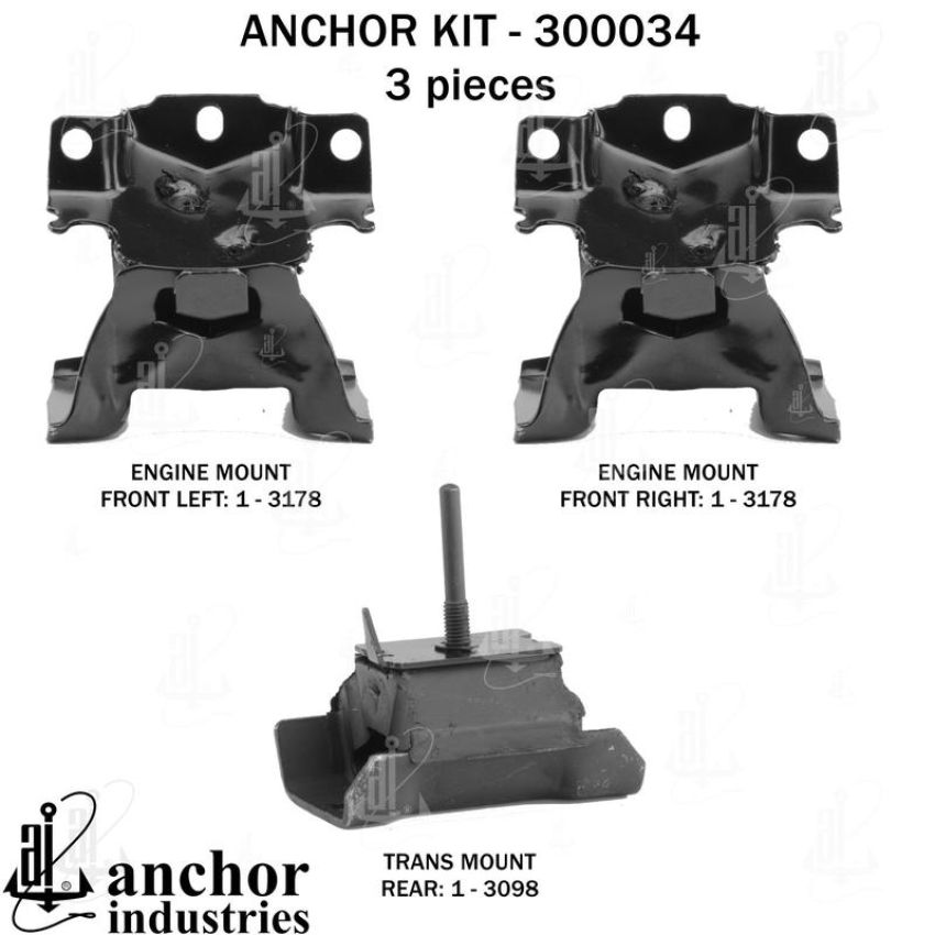 ANCHOR MOUNTS 300034 ENGINE MNT KIT