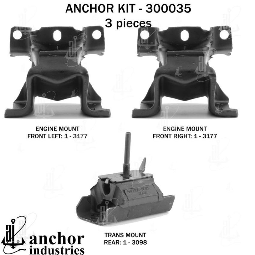 ANCHOR MOUNTS 300035 ENGINE MNT KIT