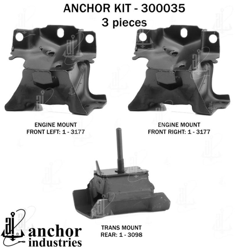ANCHOR MOUNTS 300035 ENGINE MNT KIT