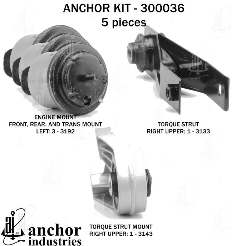 ANCHOR MOUNTS 300036 ENGINE MNT KIT