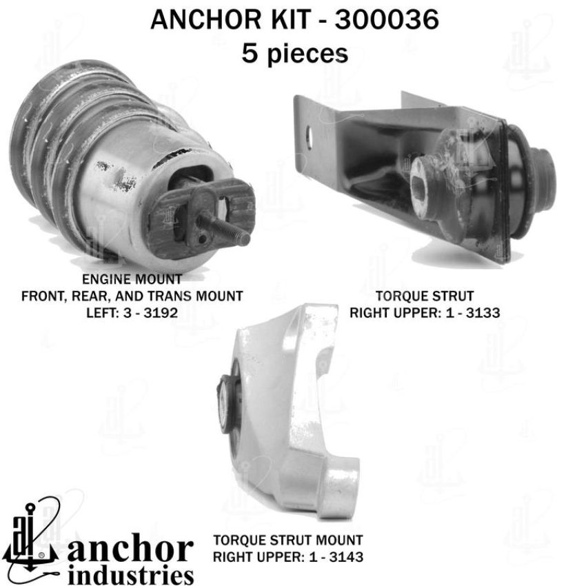 ANCHOR MOUNTS 300036 ENGINE MNT KIT