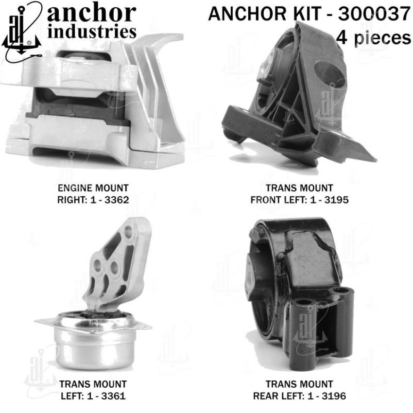 ANCHOR MOUNTS 300037 ENGINE MNT KIT