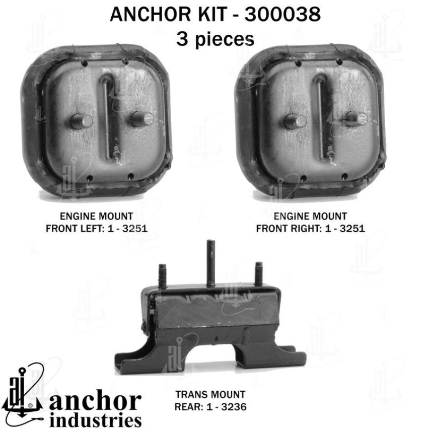 ANCHOR MOUNTS 300038 ENGINE MNT KIT
