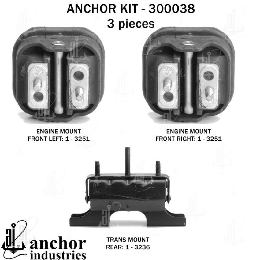 ANCHOR MOUNTS 300038 ENGINE MNT KIT
