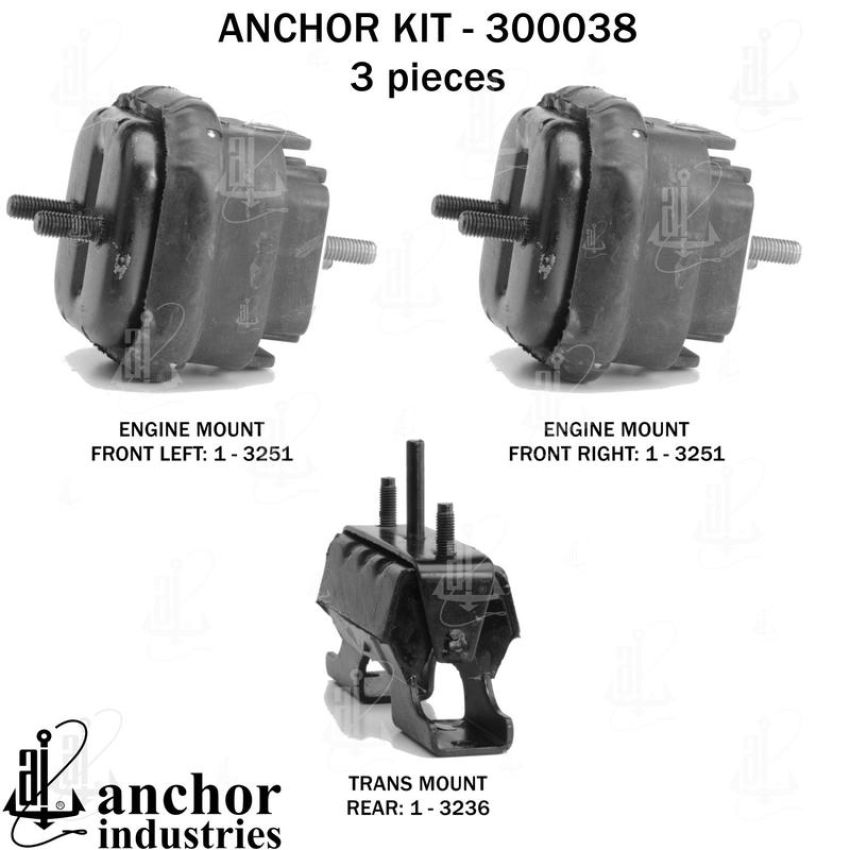 ANCHOR MOUNTS 300038 ENGINE MNT KIT