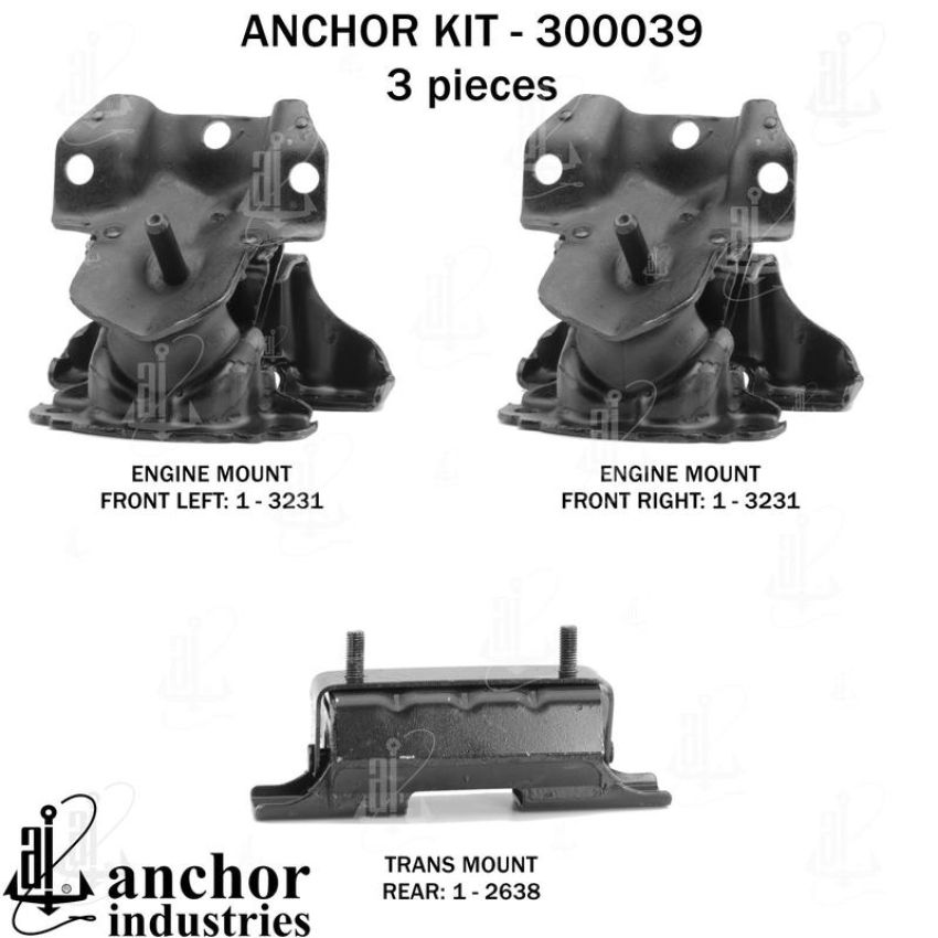 ANCHOR MOUNTS 300039 ENGINE MNT KIT