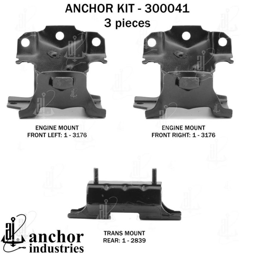 ANCHOR MOUNTS 300041 ENGINE MNT KIT