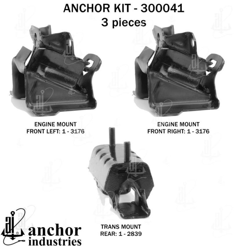 ANCHOR MOUNTS 300041 ENGINE MNT KIT