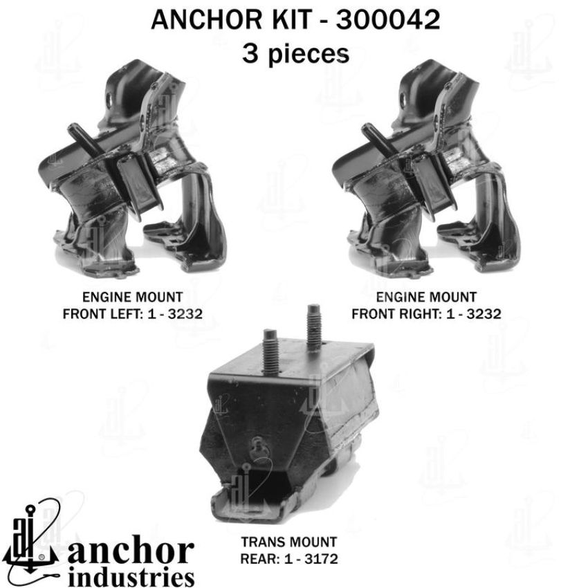 ANCHOR MOUNTS 300042 ENGINE MNT KIT