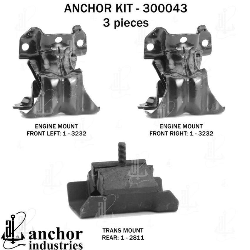 ANCHOR MOUNTS 300043 ENGINE MNT KIT