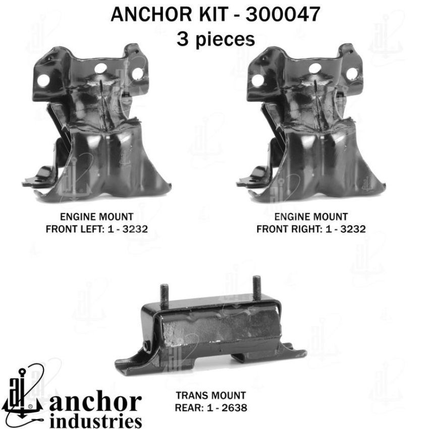 ANCHOR MOUNTS 300047 ENGINE MNT KIT